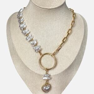Gold Heart Shape Choker Necklace
